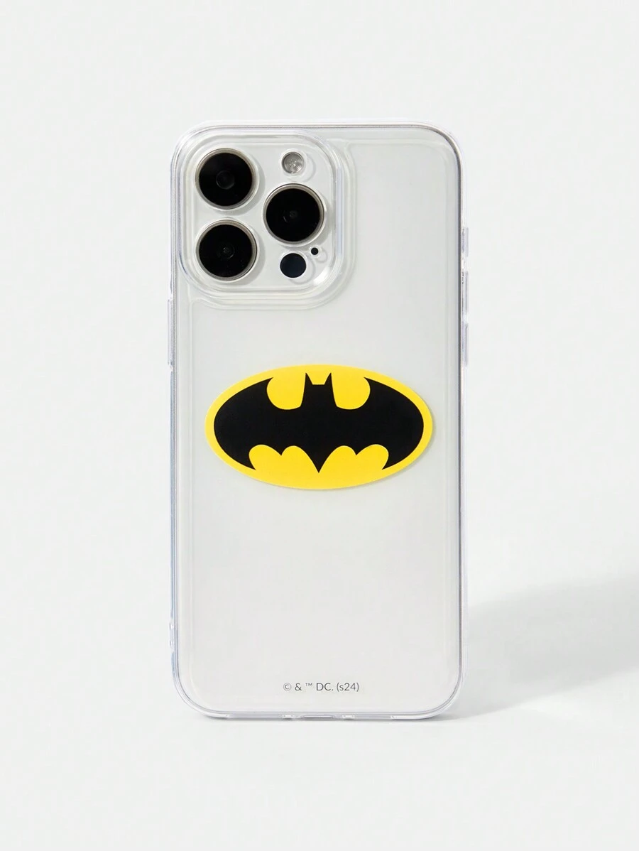 BATMAN X SHEIN Simple Printing Basic Design Phone Case Compatible With Iphone - Clear - View 1