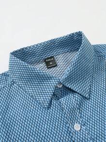 Manfinity Mode Camisa de manga larga de cuadros casual para hombre, otoño