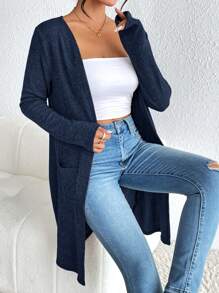 SHEIN Essnce 秋冬女士优雅常规针织开衫