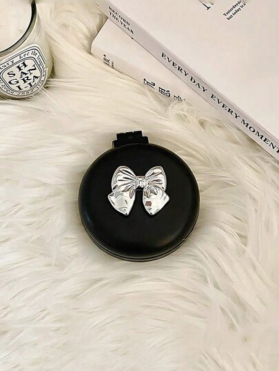 Kawaii 1pc Foldable Bow Air Cushion Mirror Comb