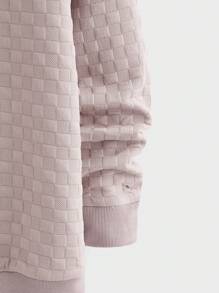 Manfinity VCAY Men's Casual Round Neck Sweatshirt With Patch Details, Suitable For Autumn - Pink - View 4