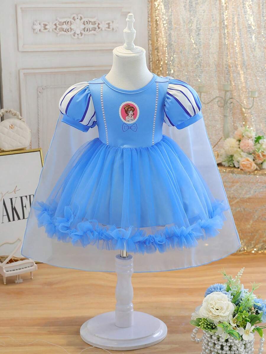 SHEIN Cute Princess Fairy Tale Themed Costume Outfit, Stylish For Newborn Baby Girls, Suitable For Photography And Parties, Spring/Summer