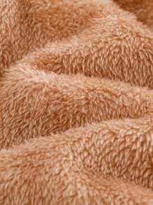 Cozy Pixies 男婴侧口袋翻领长袖加厚羊毛夹克 - 卡其色 - 查看 9