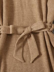 Teenage Girls Casual Removable Waist Straight Long Sleeve Dress, Suitable For Layering With Various Jackets, Appropriate For Outdoor Daily Wear, Autumn/Winter