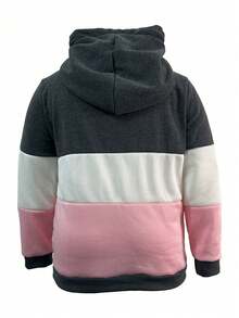 Plus Size Women Color Block Sweatshirt - Multicolor - View 2