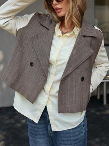 Aveloria EMERY ROSE Women Autumn/Winter Color-Block Short Windbreaker Jacket Fall Cloth For Women - Multicolor - View 3