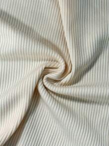 Chiquease 女士撞色纽扣装饰长袖休闲T恤，春季款 - 杏色 - 查看 7