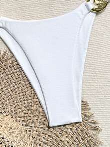 Women Solid Color Fashionable Sexy Bikini Set Summer