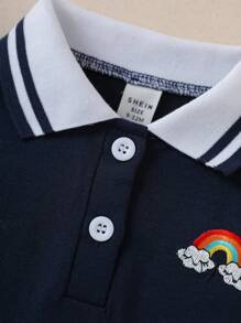 Souflis Souflis Baby Mädchen Lässiges Polo Kleid mit gesticktem Bienenmuster, Sommer