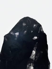 EMERY ROSE 女士大尺碼釦前開衫邊緣裝飾連衣裙 - 黑色 - 查看 6