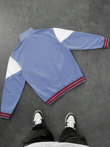 Manfinity Hypemode Men's Printed Patchwork Long Sleeve Jacket - Multicolor - View 2