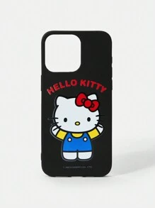HELLO KITTY AND FRIENDS | SHEIN 卡通字母印花黑色TPU时尚手机壳 - 黑色 - 查看 3