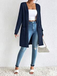 SHEIN Essnce 秋冬女士优雅常规针织开衫