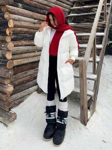 SHEIN EZwear Down& Feathers Coat