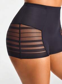 SHEIN Shape Ropa interior moldeadora sin costuras con parches de malla de unicolor para mujer
