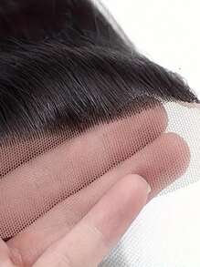5x5 透明蕾丝闭合波浪发闭合隐形蕾丝巴西处女雷米真人发前部闭合 100% 真人发丝预拔自然黑色 - Natural Black - 查看 6
