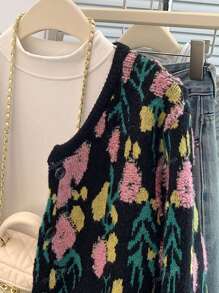 Autumn/Winter New Arrival Crew Neck Nature Style Loose Knit Short Cardigan For Women