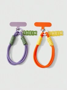 SHEIN Colgante de letras de unicolor, cordón de teléfono casual simple - Multicolor - Ver 4