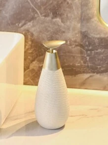 1pc Ceramic Soap Dispenser Hand Soap Dispenser,Vintage Creative Ceramic Soap Dispenser Refillable Liquid Great For Kitchen And Bathroom Decorative,Shower Gel Bottle,Shower Gel Bottle (White) Christmas For Holiday Gift Giving