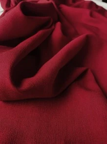 女式宽松抽绳直筒裤，带侧条纹 - 酒紅色 - 查看 7