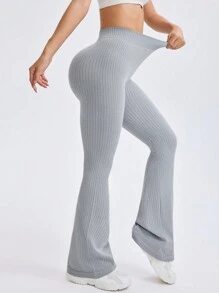 Slayoga Seamless High Waist Flared Leg Leggings, Suitable For Yoga