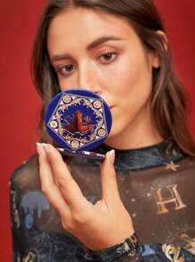 HARRY POTTER X SHEIN 1pc Chocolate Frog & Pentagon Shape Portable Folding Rotating Makeup Compact Mirror,Gifts - Royal Blue - View 7