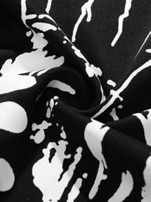 Manfinity Roghcode Sudadera casual de cuello redondo con estampado gráfico de contraste, ropa de calle de manga larga con bloque de color, ideal como regalo para amigos, esposo o novio - Multicolor - Ver 4