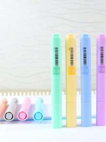 1 Packung / 8 Stück Makaron-farbige fluoreszierende Textmarker mit abgewinkelter Spitze und Augenschutzeffekt, farbige Markerstifte, Studenten Schreibwaren, Schulmaterial, essentiell für Journaling, Schulanfang, Schultext-Marker, Federmäppchen - Verschiedenfarbig - Übersicht 4