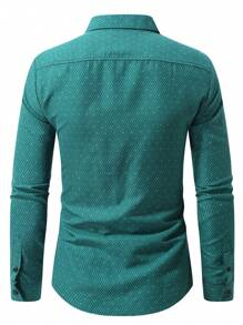 Manfinity Mode Camisa informal de una a cuadros de manga larga para hombre, otoño
