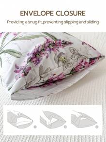 4pcs 100% Polyester Printed Bedding Set (2 Pillowcases + 1 Bed Sheet + 1 Fitted Sheet), Modern Polyester Bedding Set Suitable For All Seasons - Multicolor - View 6