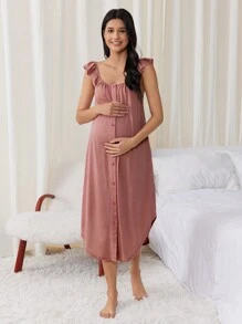 SHEIN Krankenhaushemd für Mama bei Geburt und Entbindung, für Schwangerschaft