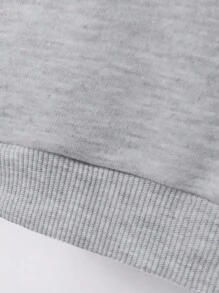 Baby Boy Crown & Letter "K" Printed Fleece Hoodie Sweatshirt & Pants Set, Casual Outfit For Fall/Winter