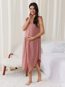 SHEIN Krankenhaushemd für Mama bei Geburt und Entbindung, für Schwangerschaft
