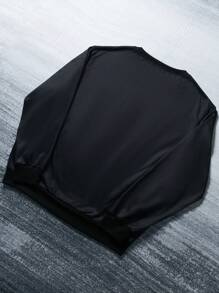 Manfinity LEGND Men's Casual Skull Print Crew Neck Sweatshirt For Autumn - Black - View 2