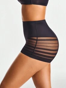 SHEIN Shape Ropa interior moldeadora sin costuras con parches de malla de unicolor para mujer