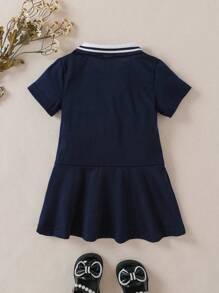 Souflis Souflis Baby Mädchen Lässiges Polo Kleid mit gesticktem Bienenmuster, Sommer