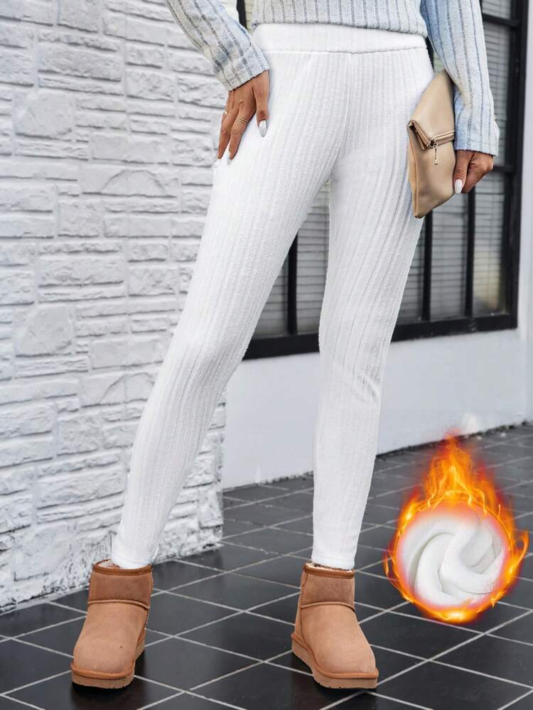 Women's Leggings Stylish Versatile Casual Women's Clothing Stylish Versatile Casual Women's Clothing White Thermal Lined For Warmth