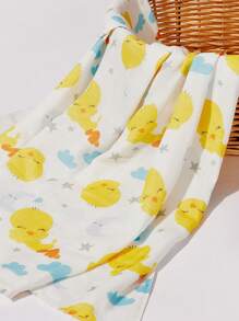 LOONEY TUNES X SHEIN Soft, Lightweight, Breathable Double-Layer Natural Bamboo Fiber Baby Blanket, Multipurpose Throw - Multicolor - View 2