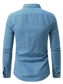 Manfinity Mode Camisa de manga larga de cuadros casual para hombre, otoño