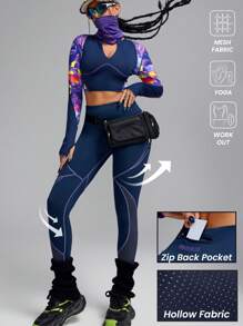 Innovista Leggings deportivos con bolsillo con cremallera en la espalda, control de abdomen, levantamiento de glúteos, sexy a juego, para uso diario casual y entrenamiento, leggings moldeadores, leggings de cintura alta elásticos, leggings de gimnasio, leggings de spandex, conjunto de otoño para mujer