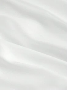 SHEIN MOD 大码女式灯笼袖裹身式衬衫，采用提花面料制成 - 白色 - 查看 4