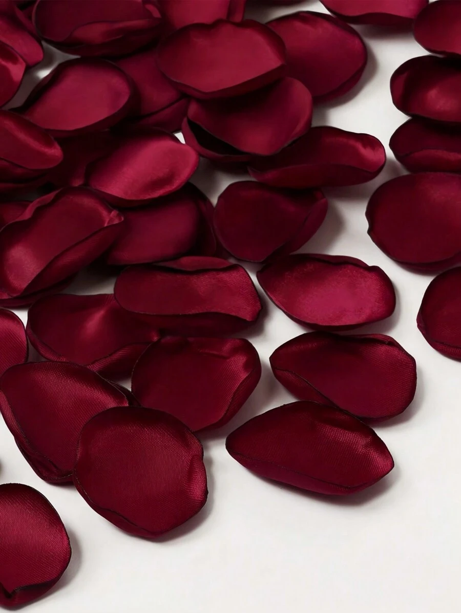 100pcs Artificial Wine Red Rose Petals | SHEIN UK