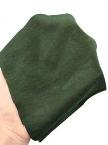 SHEIN LUNE Plus Size Solid Color Round Neck Casual Versatile Long Sleeve T-Shirt - Army Green - View 5