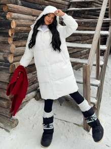 SHEIN EZwear Down& Feathers Coat