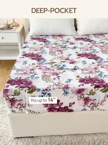 4pcs 100% Polyester Butterfly Print Bedding Set (2 Pillowcases + 1 Bed Sheet + 1 Fitted Sheet), Modern Polyester Bedding Set Suitable For All Seasons - Multicolor - View 6
