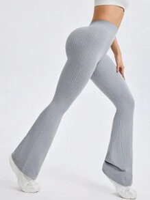 Slayoga Seamless High Waist Flared Leg Leggings, Suitable For Yoga
