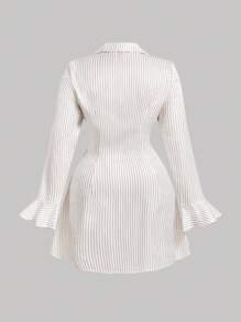 SHEIN MOD Vestido plisado de línea A de estilo vintage en talla grande