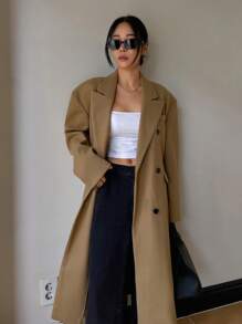 DAZY 1pc Women Regular Jacket, New Arrival For Autumn - Khaki - View 1