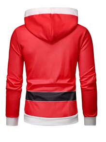 Manfinity Homme Men's Christmas Themed Graphic Print Hoodie Sweatshirt