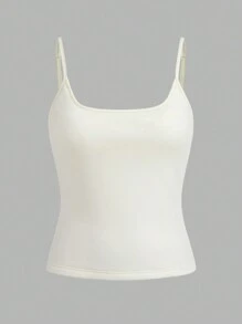 SHEIN EZwear 3pcs Women Casual Camisole Set With Padded Bra, Thermal Thermal Lined, Suitable For Autumn/Winter